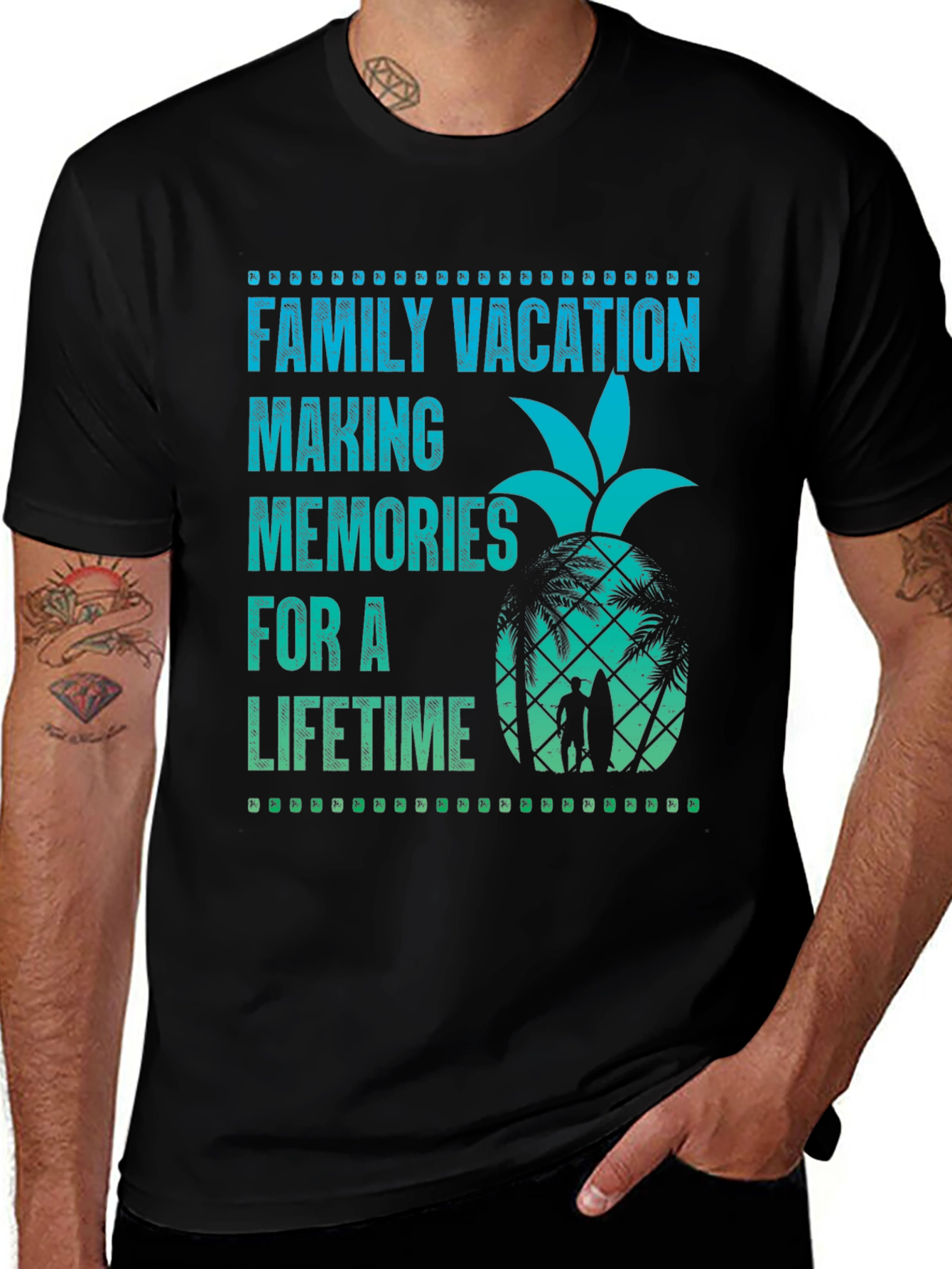 Family Vacation Pineapple Graphic Tee