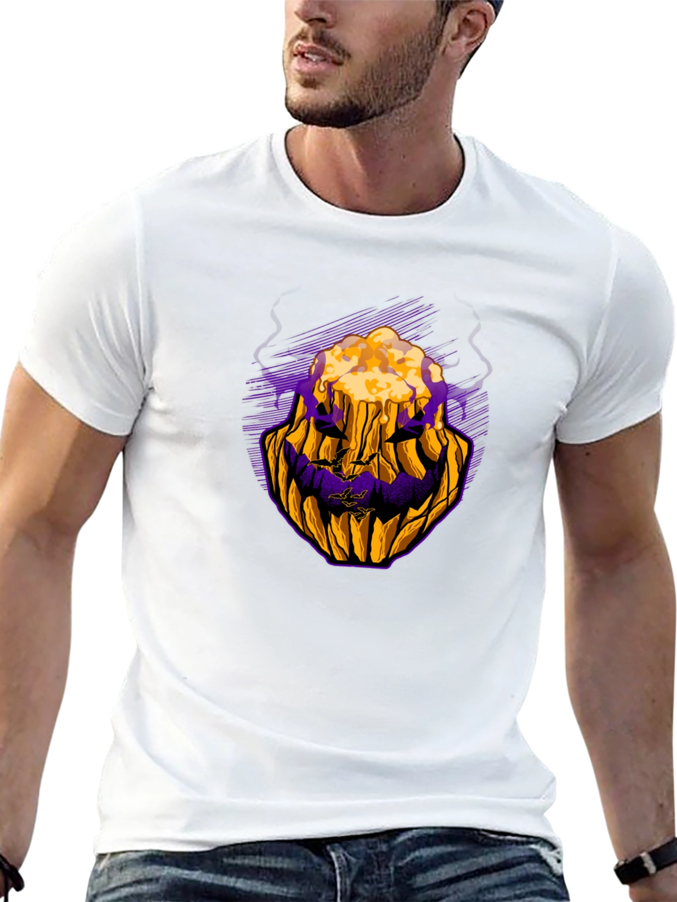 Halloween Pumpkin Face Graphic Tee