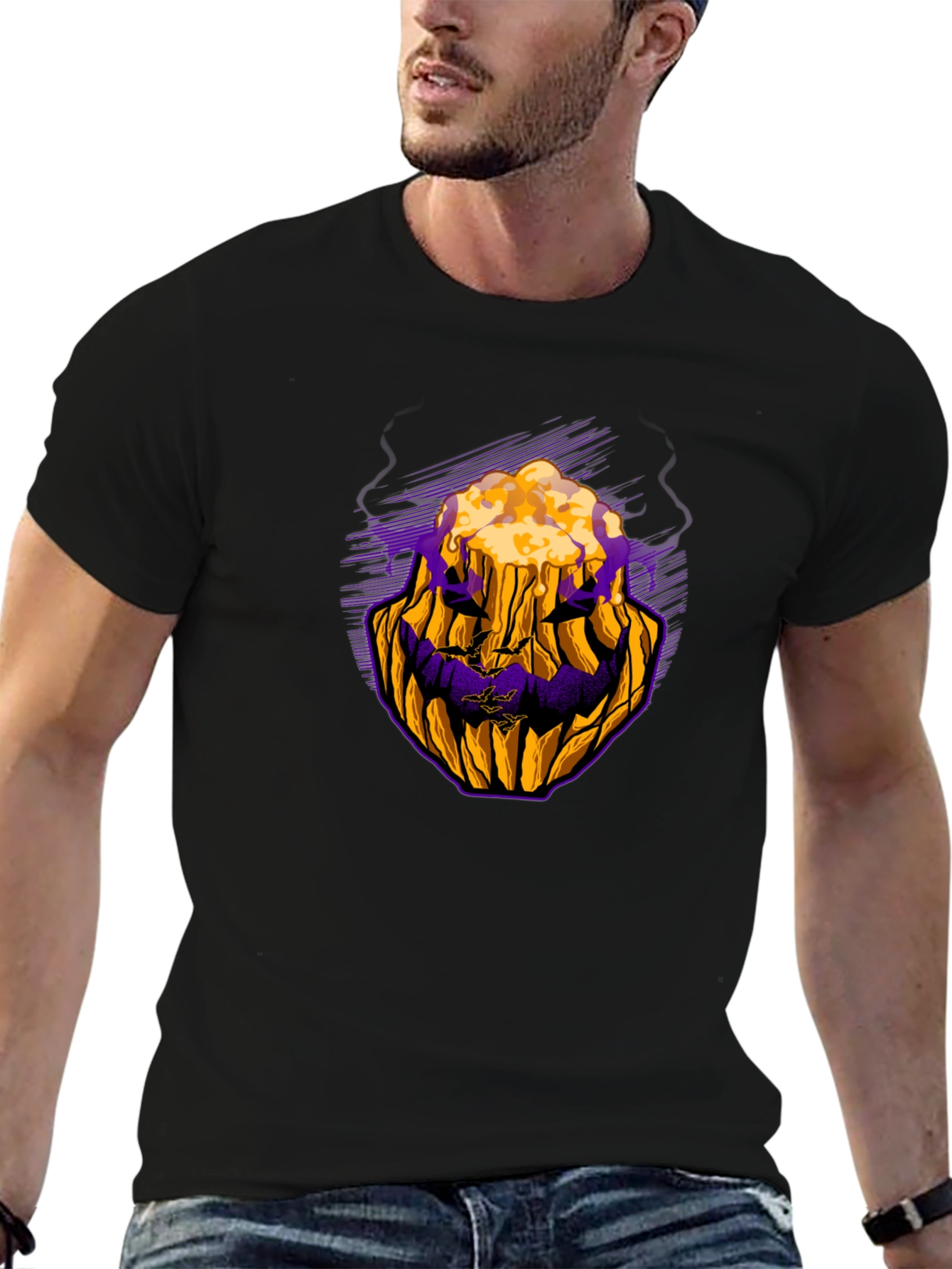 Halloween Pumpkin Face Graphic Tee