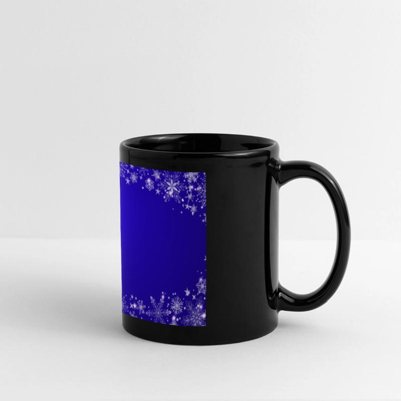 Modern Navy Blue Snowflakes Pattern