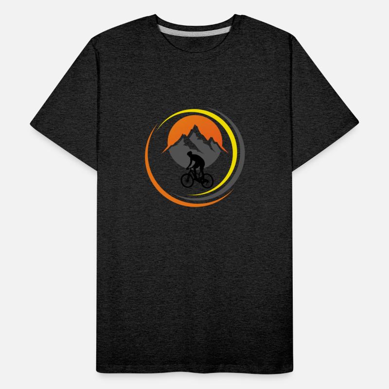mountain bike logo design, round, simple and elega