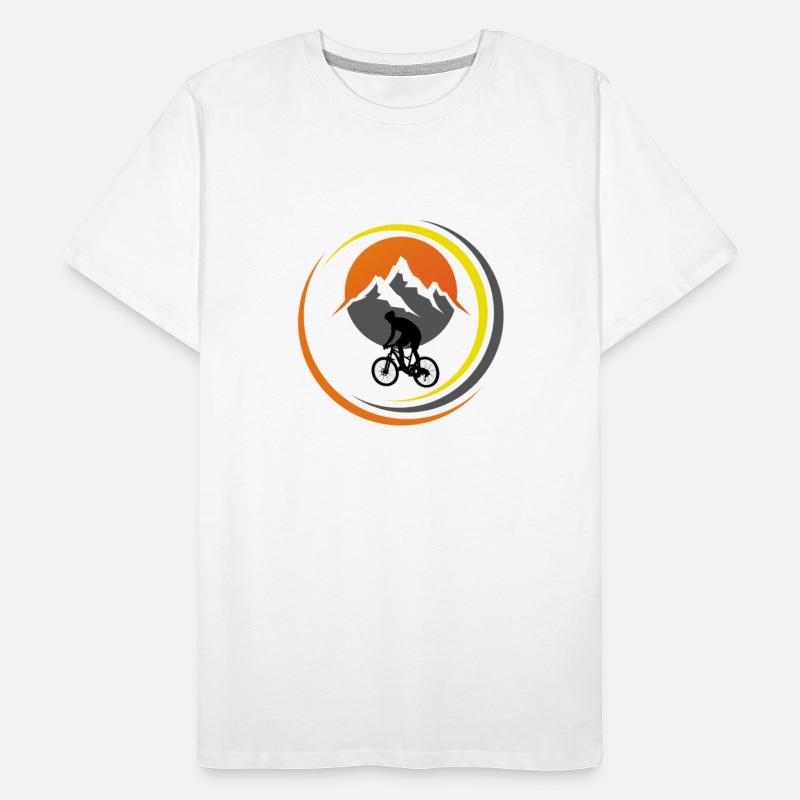 mountain bike logo design, round, simple and elega
