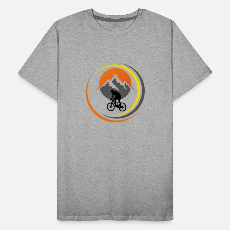 mountain bike logo design, round, simple and elega
