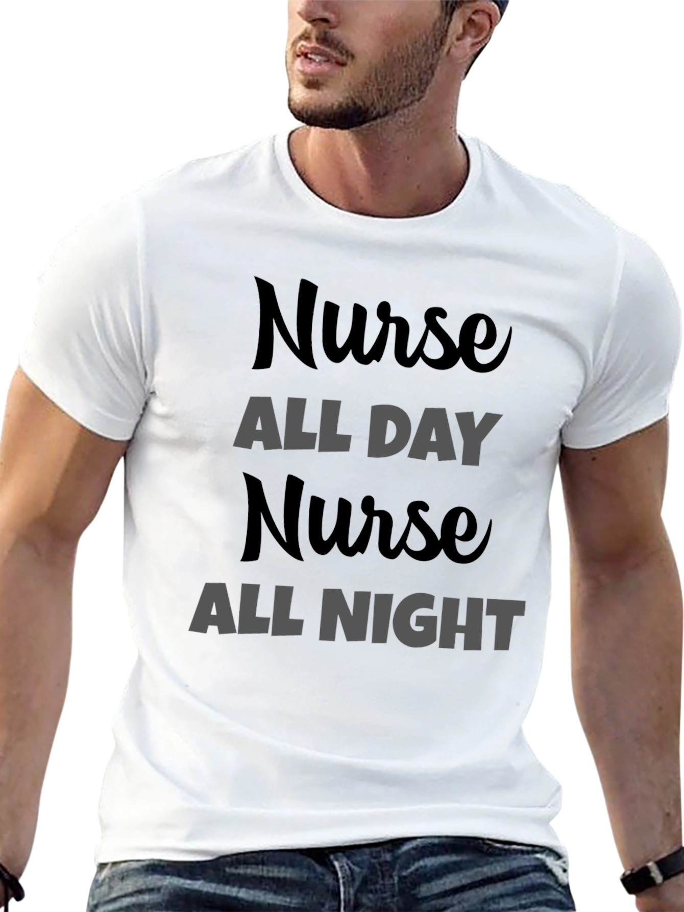 Nurse All Day All Night Graphic T-Shirt