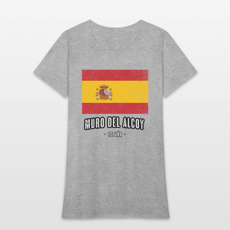 Muro Del Alcoy Spain Es Flag City Bandera Ropa