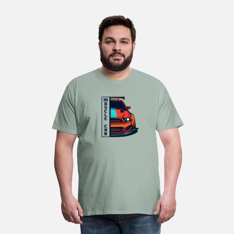 Muscle Car US Shirt Modern Muscle Car Man Children