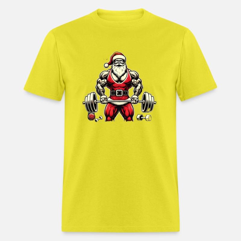 Muscular Santa Gym Lover T-Shirt – Bold Christmas