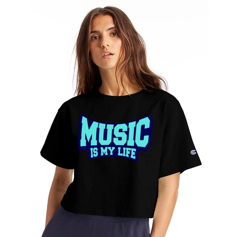 Music is my Life Love Text Saying Club Party Dance
