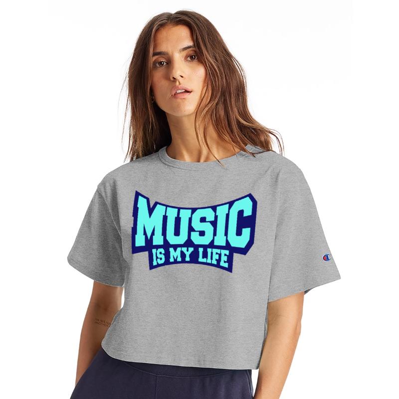 Music is my Life Love Text Saying Club Party Dance