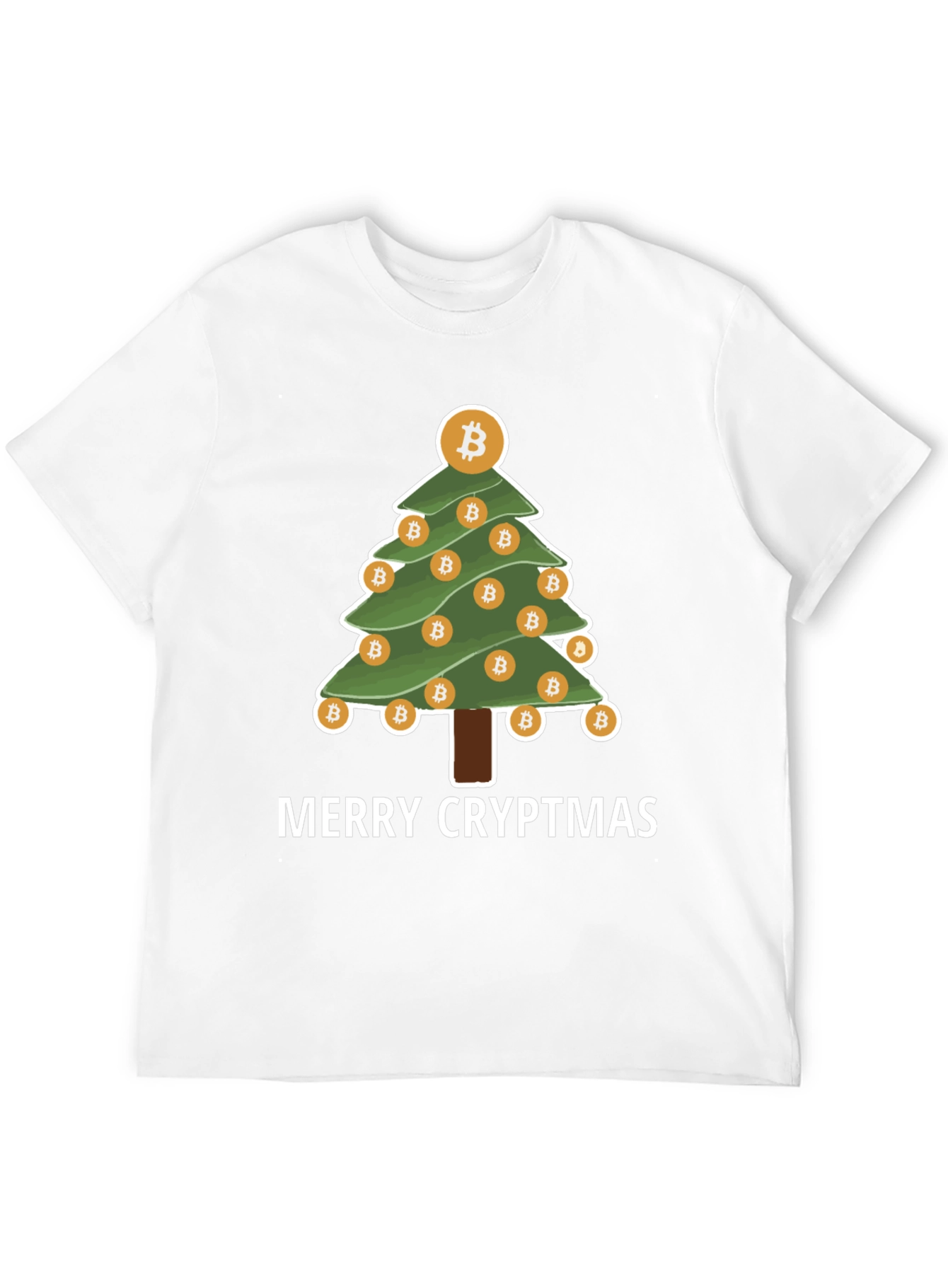 Merry Cryptmas Bitcoin Christmas Tree T-Shirt