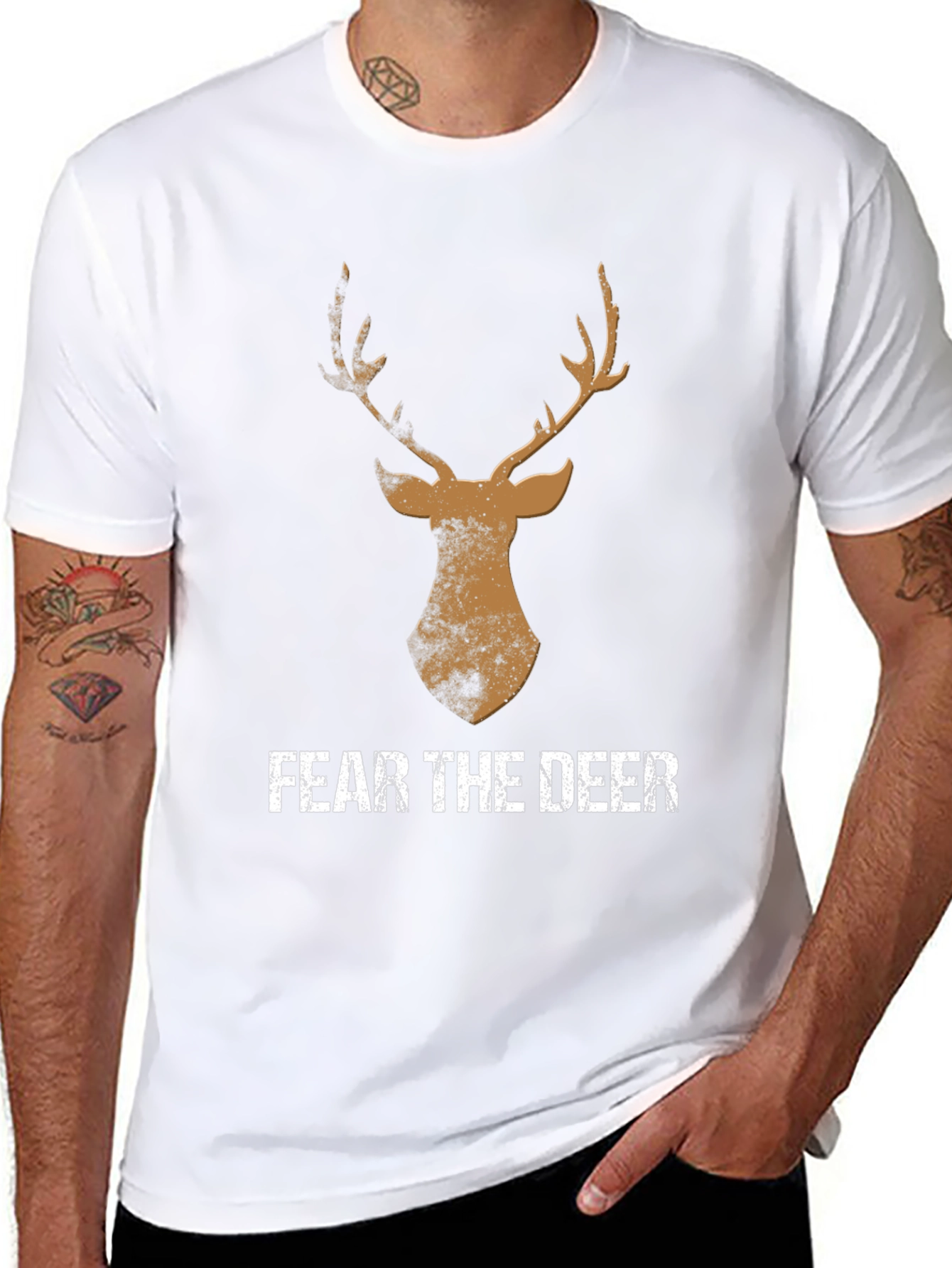 Fear the Deer Graphic Tee - Mens Black T-Shirt