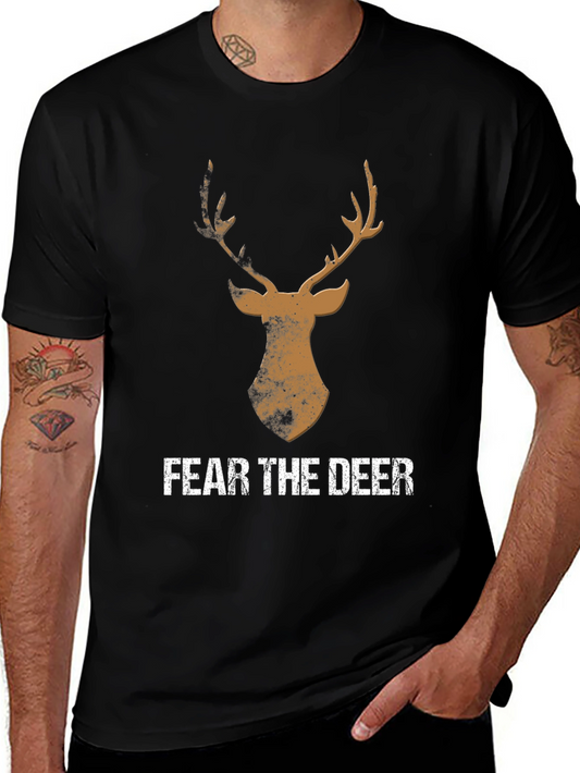 Fear the Deer Graphic Tee - Mens Black T-Shirt
