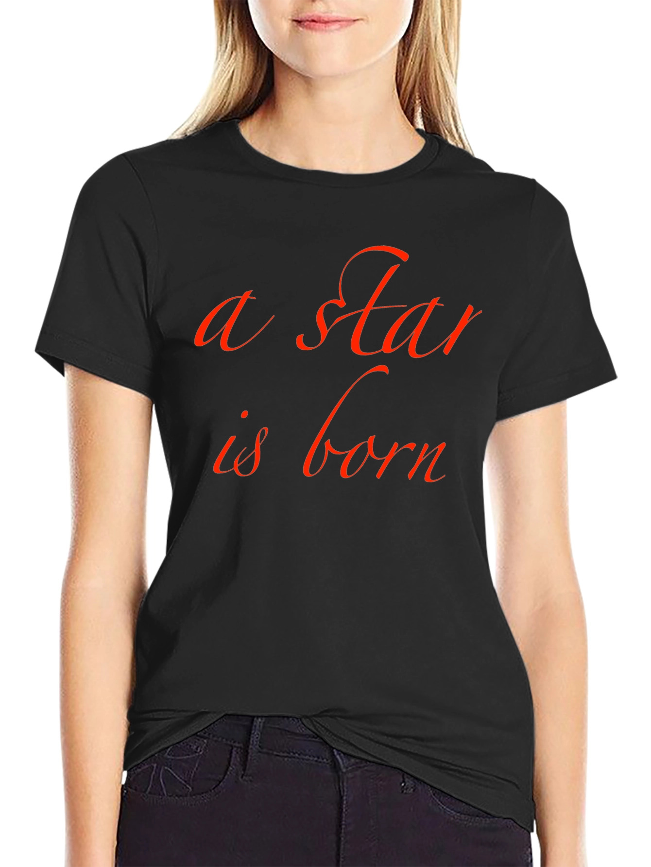 A Star is Born - Stylish Black Tee