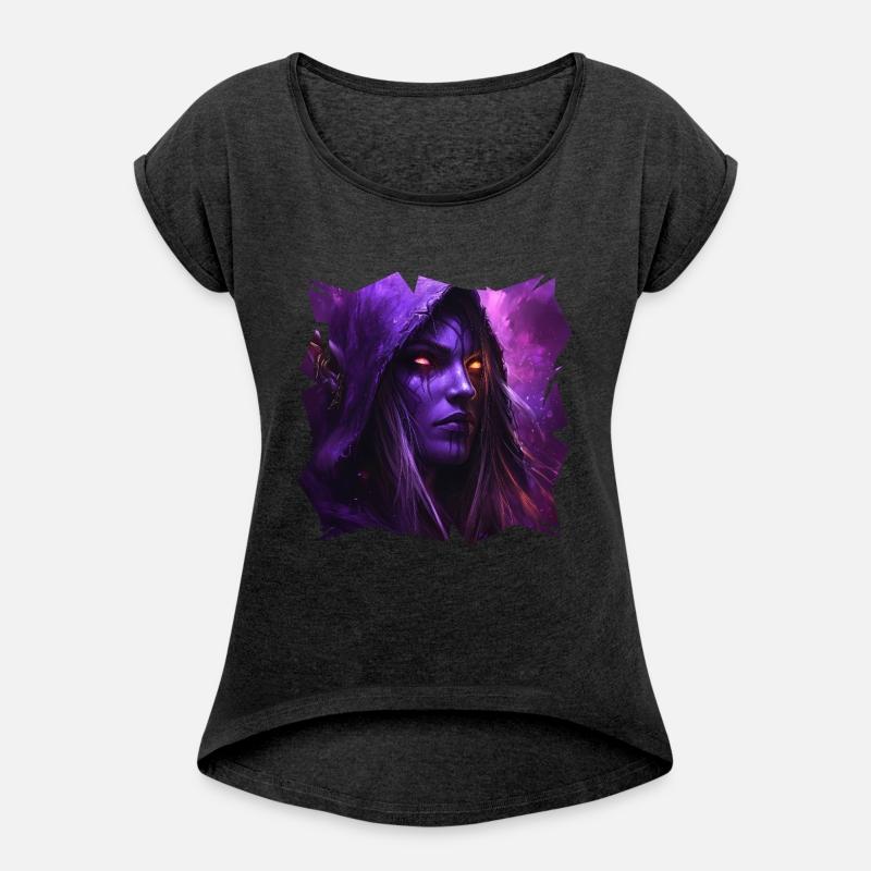 Mysterious Elf Warrior In Dark Violet Aura