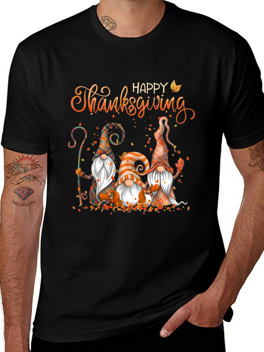 Happy Thanksgiving Gnomes Graphic T-Shirt