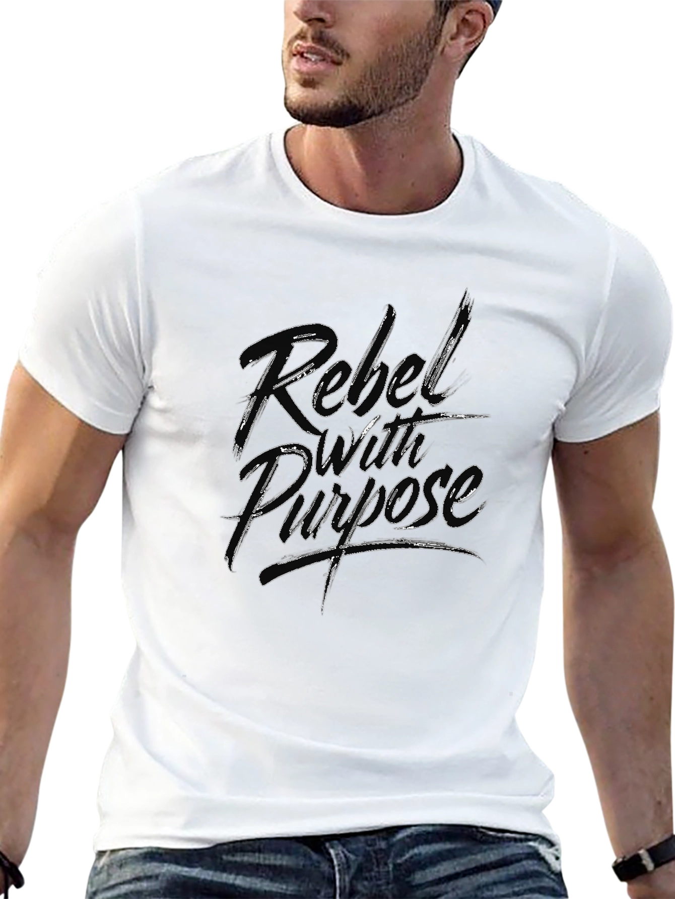 Rebel with Purpose Graphic T-Shirt - Black