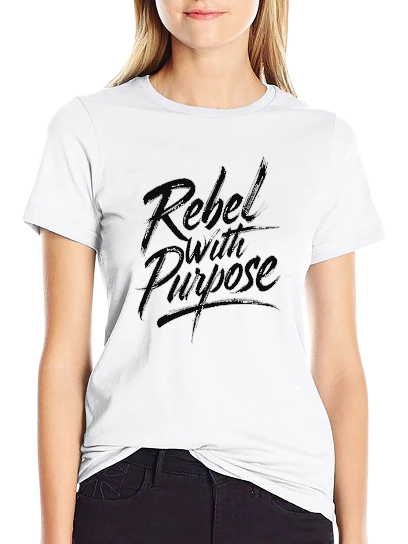 Rebel with Purpose Graphic T-Shirt - Black