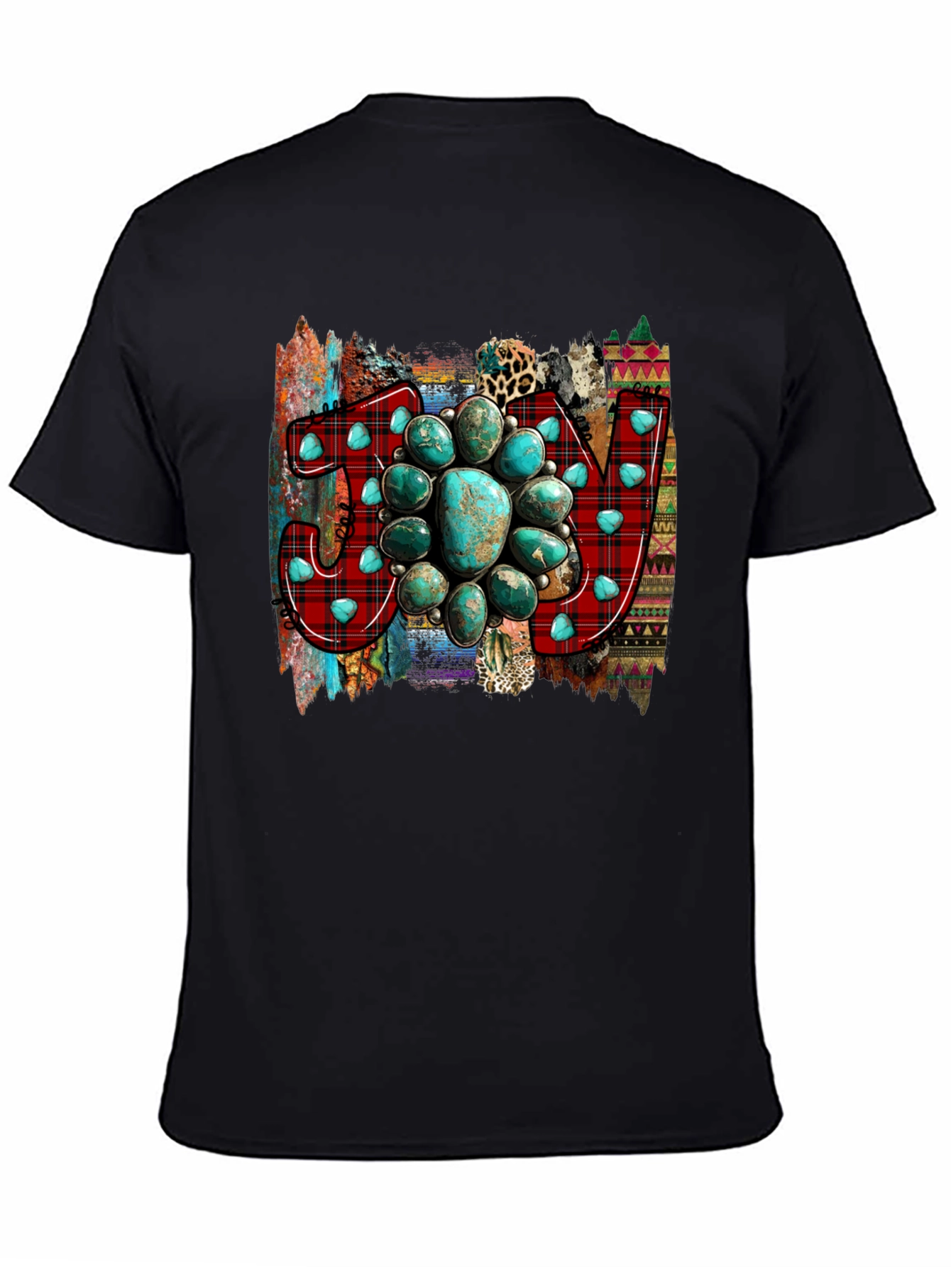 Turquoise JOY Graphic Tee - Western Style