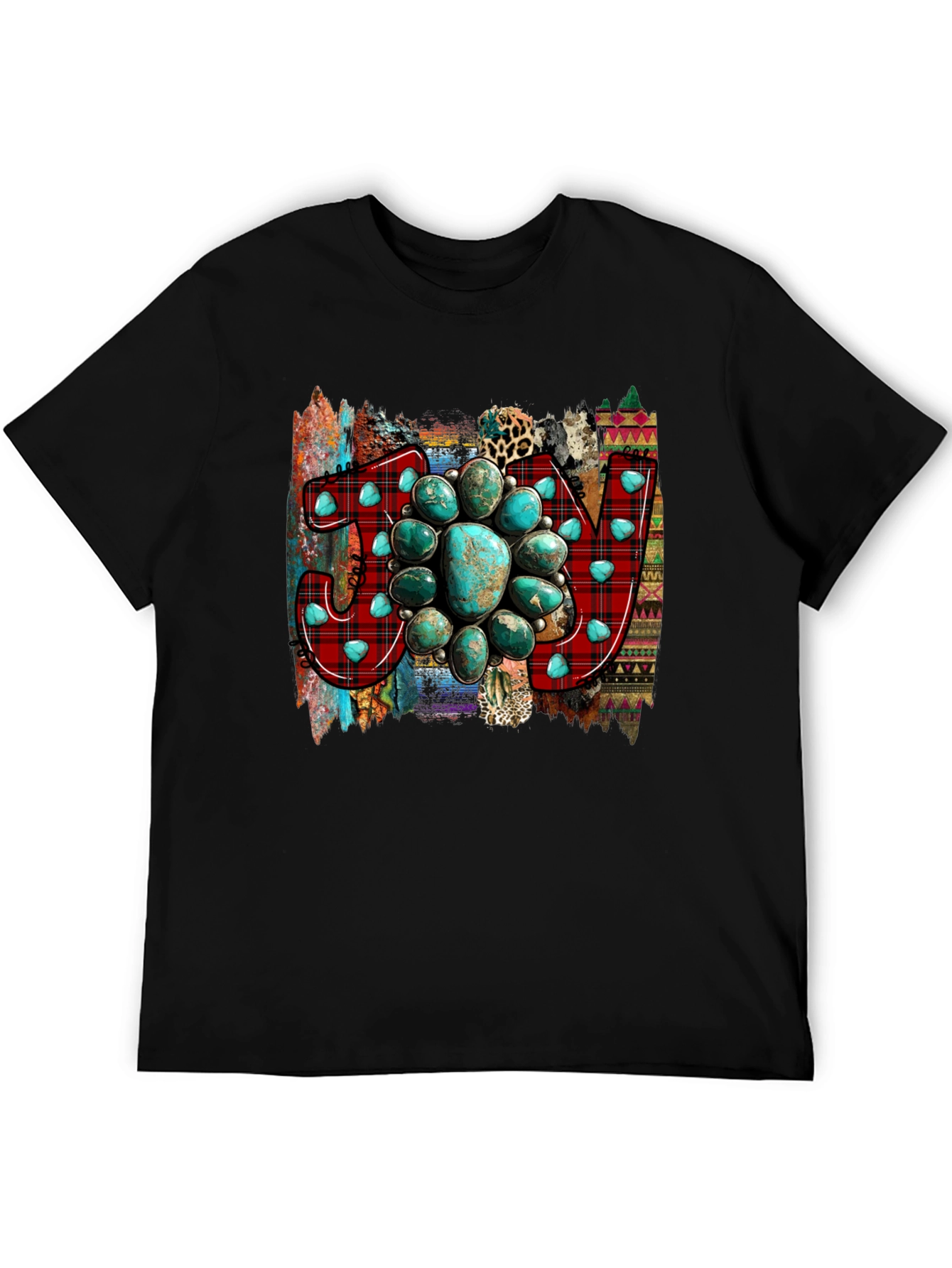 Turquoise JOY Graphic Tee - Western Style