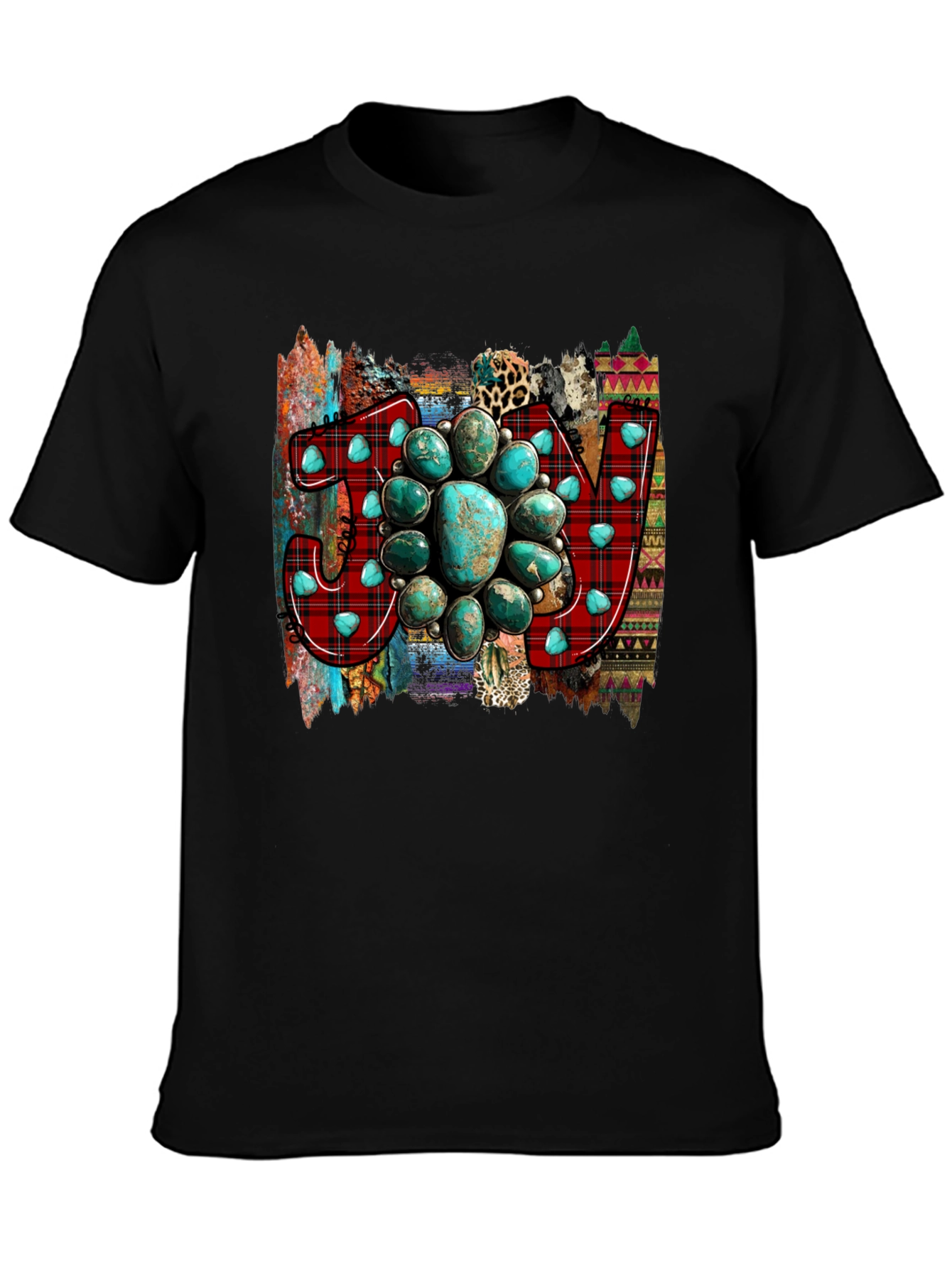 Turquoise JOY Graphic Tee - Western Style
