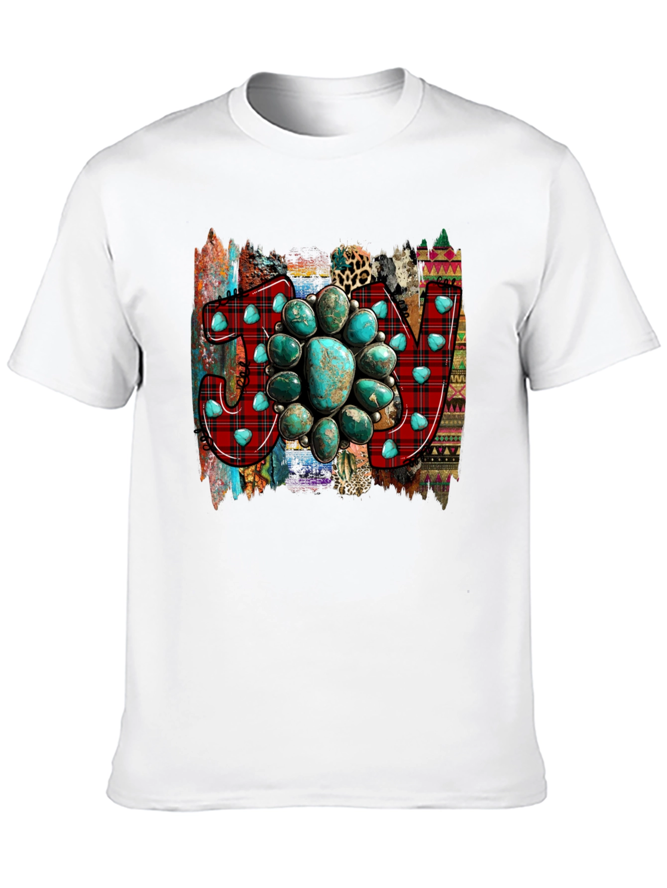 Turquoise JOY Graphic Tee - Western Style