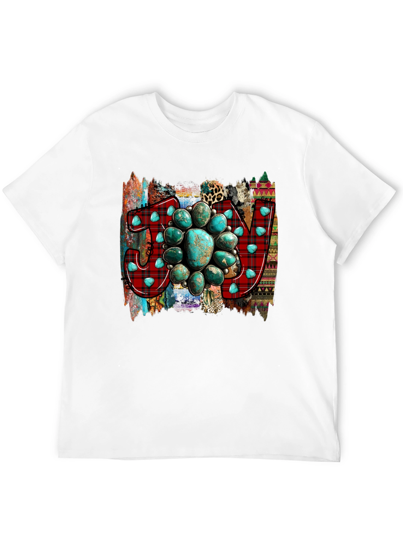 Turquoise JOY Graphic Tee - Western Style