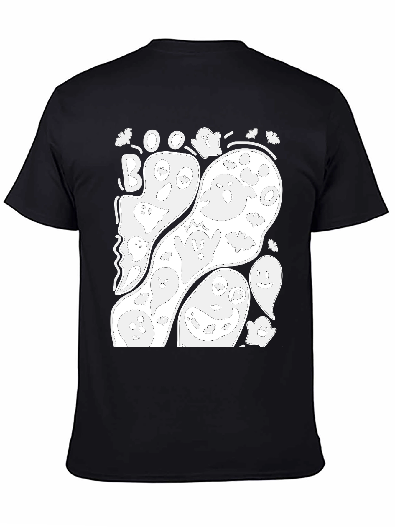 Ghostly Boo Halloween Graphic T-Shirt