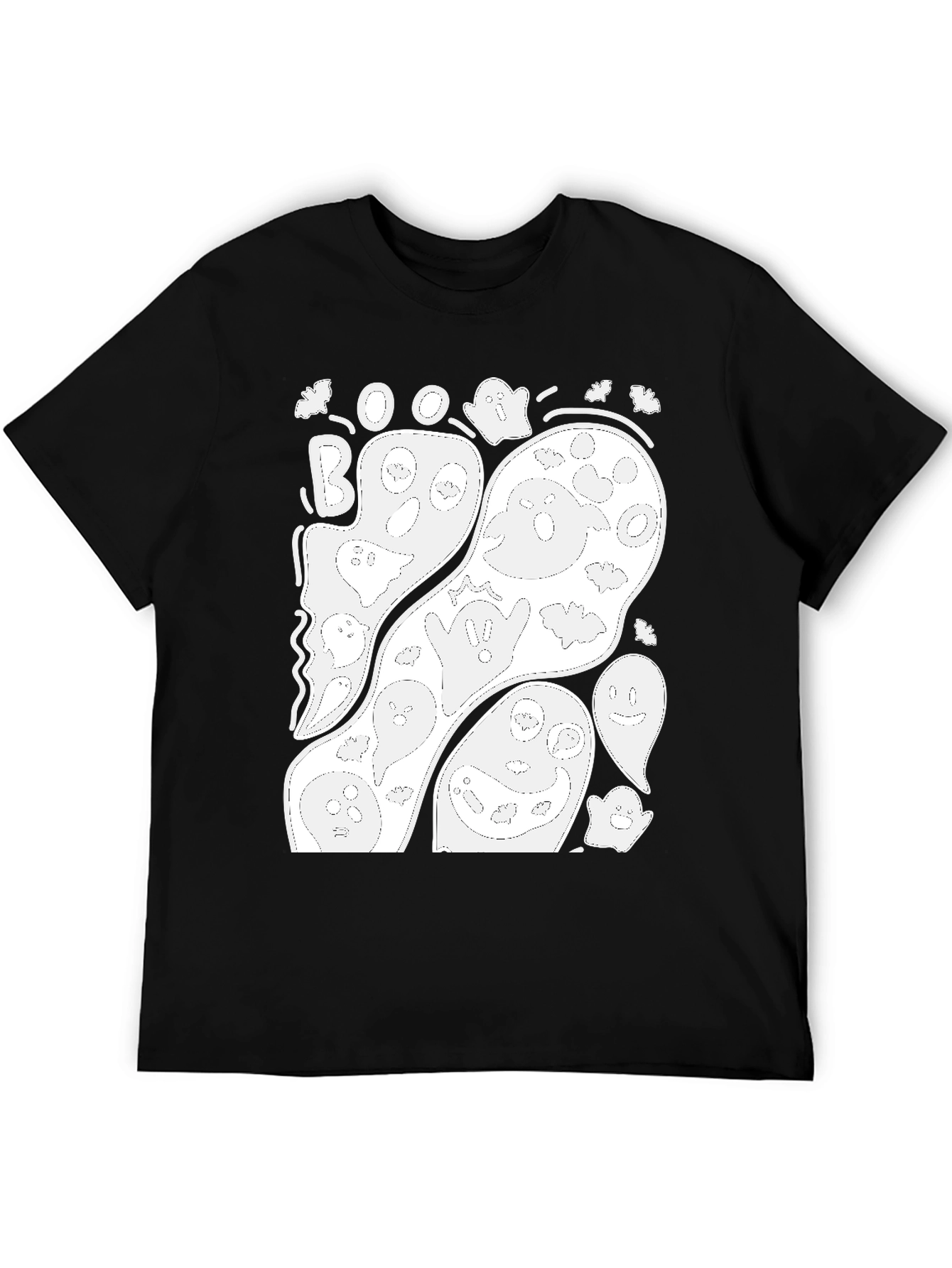 Ghostly Boo Halloween Graphic T-Shirt