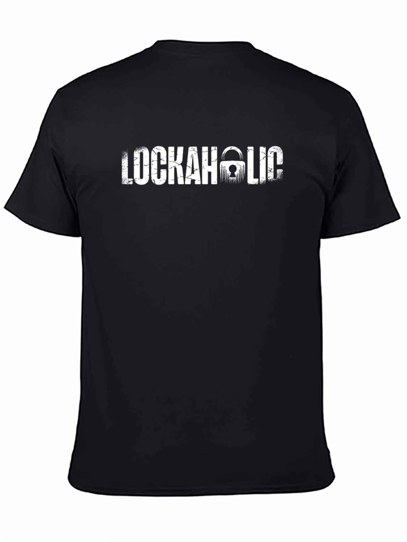 Lockaholic Graphic Tee - Black Cotton T-Shirt