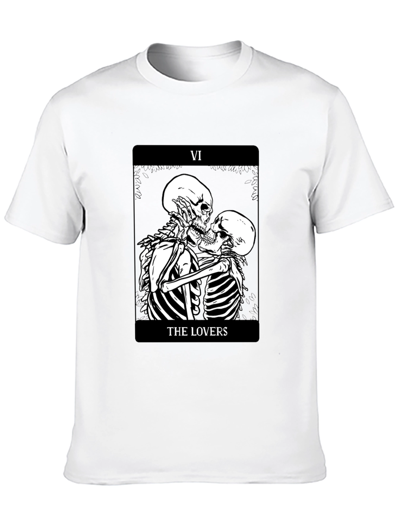 The Lovers Skeleton Tarot Card Graphic Tee
