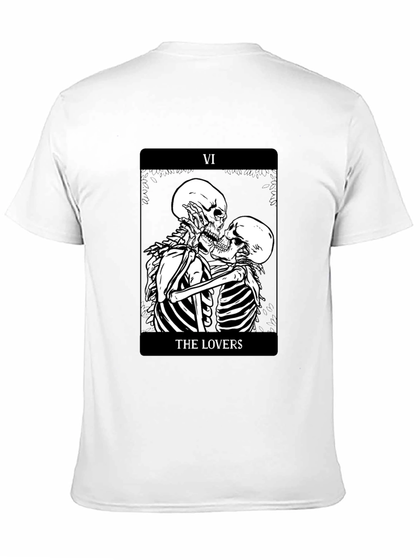 The Lovers Skeleton Tarot Card Graphic Tee