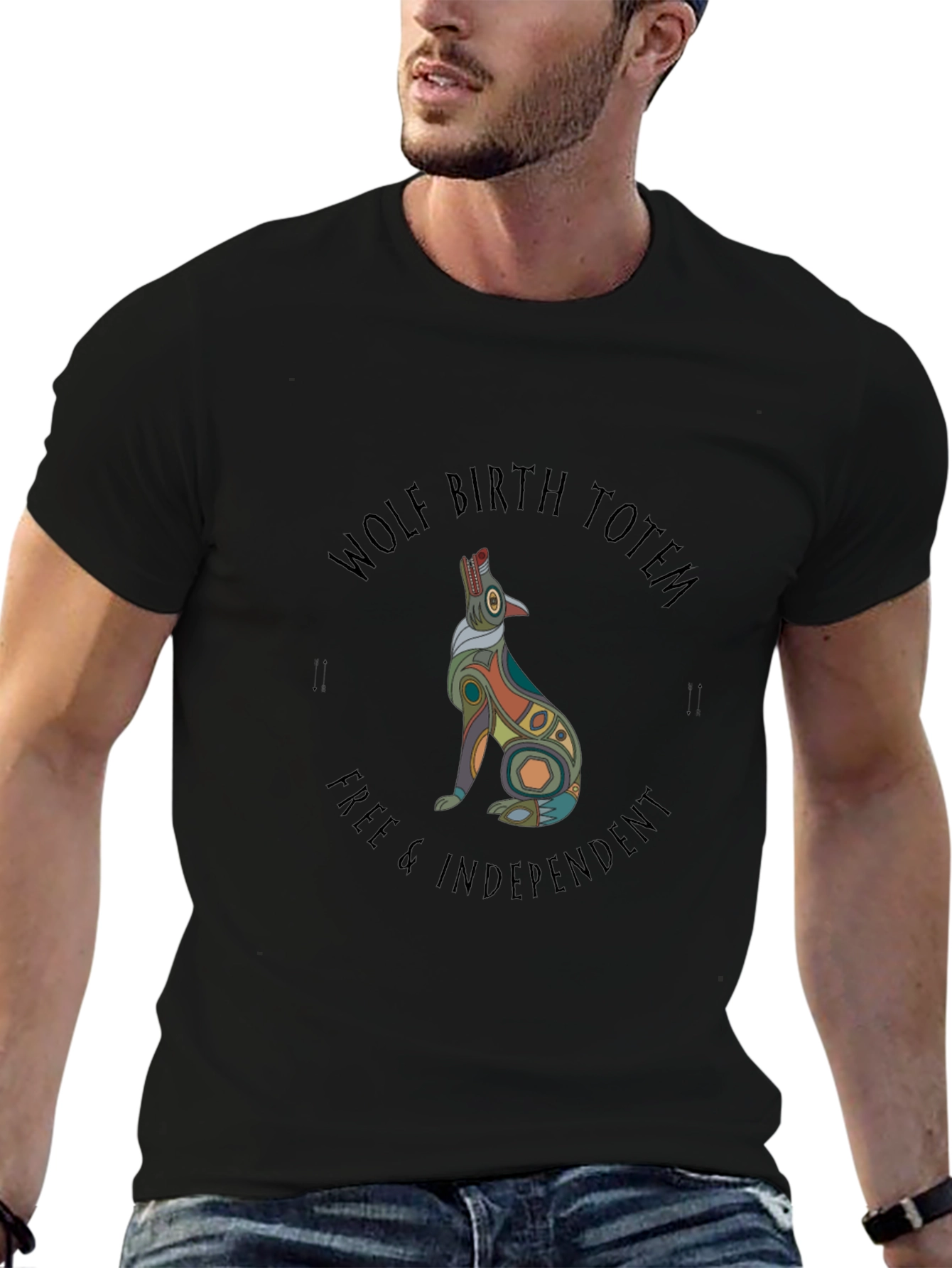 Wolf Birth Totem T-Shirt - Free & Independent