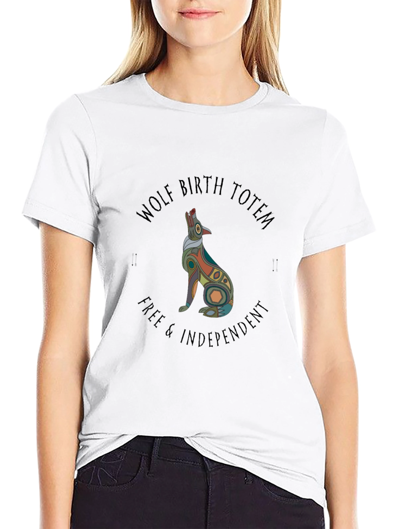 Wolf Birth Totem T-Shirt - Free & Independent