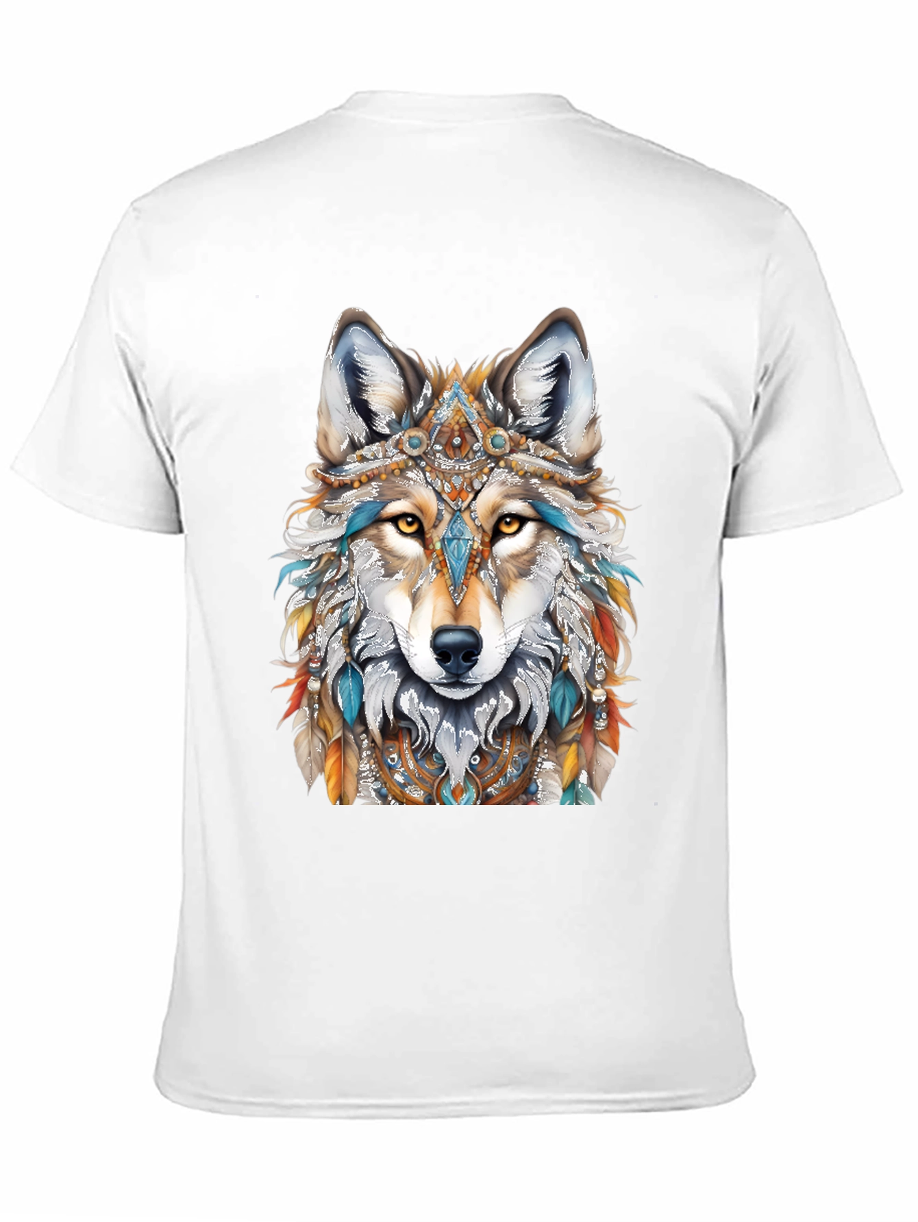 Wolf Graphic Tee - Black Animal Print T-Shirt