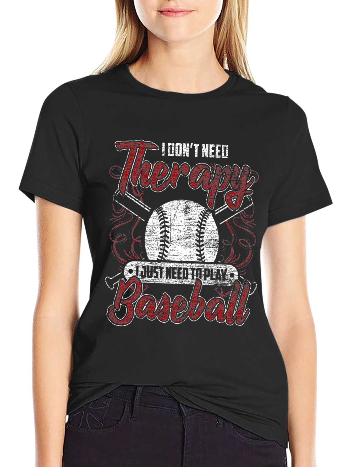 I Dont Need Therapy Baseball T-Shirt