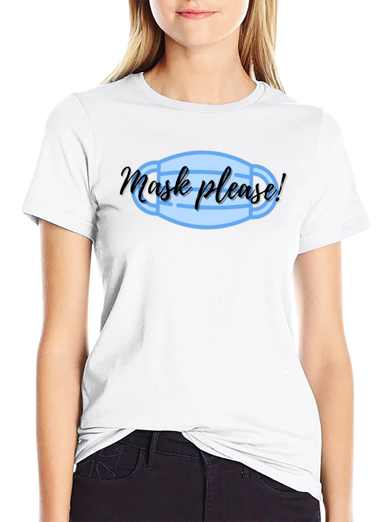 Mask Please! Novelty Graphic T-Shirt