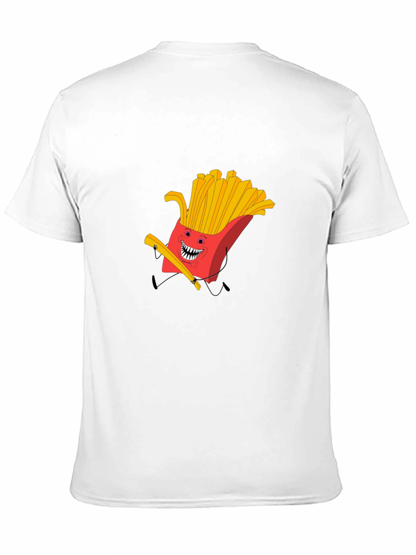Funny French Fry Graphic Black T-Shirt