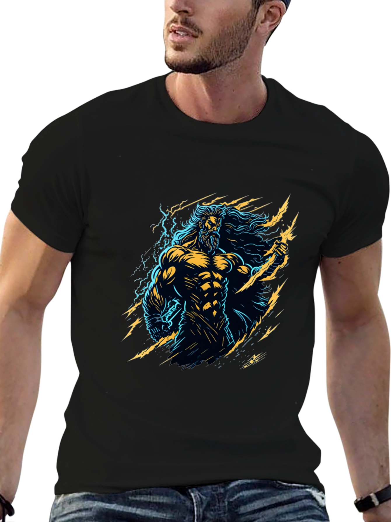 Zeus Graphic Tee - Electrifying Design