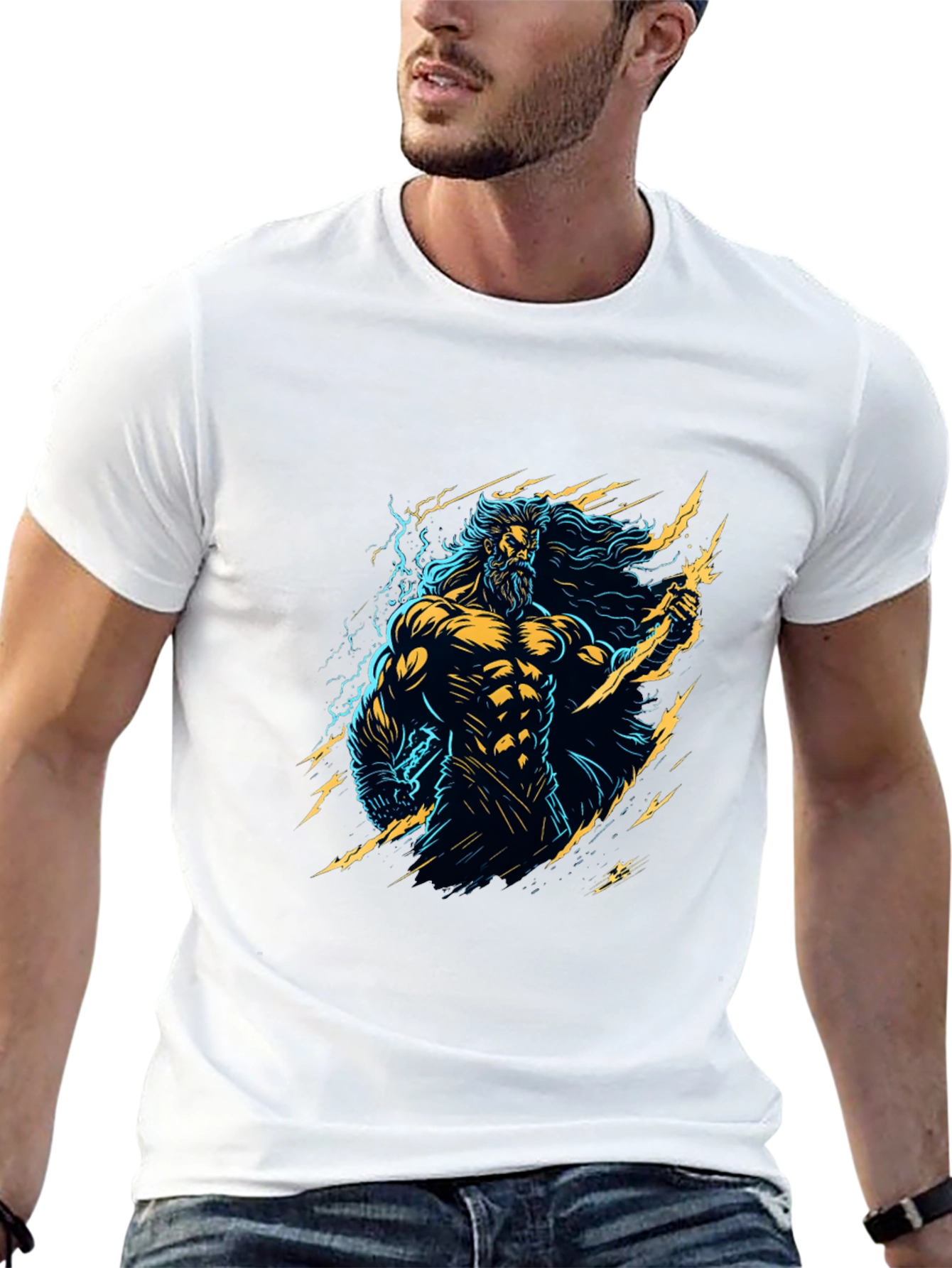 Zeus Graphic Tee - Electrifying Design