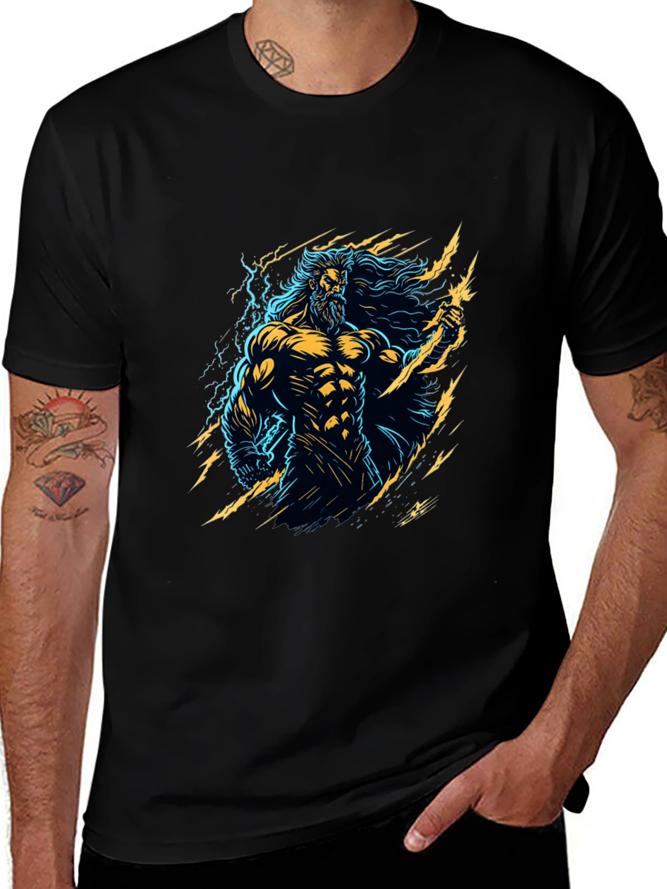 Zeus Graphic Tee - Electrifying Design