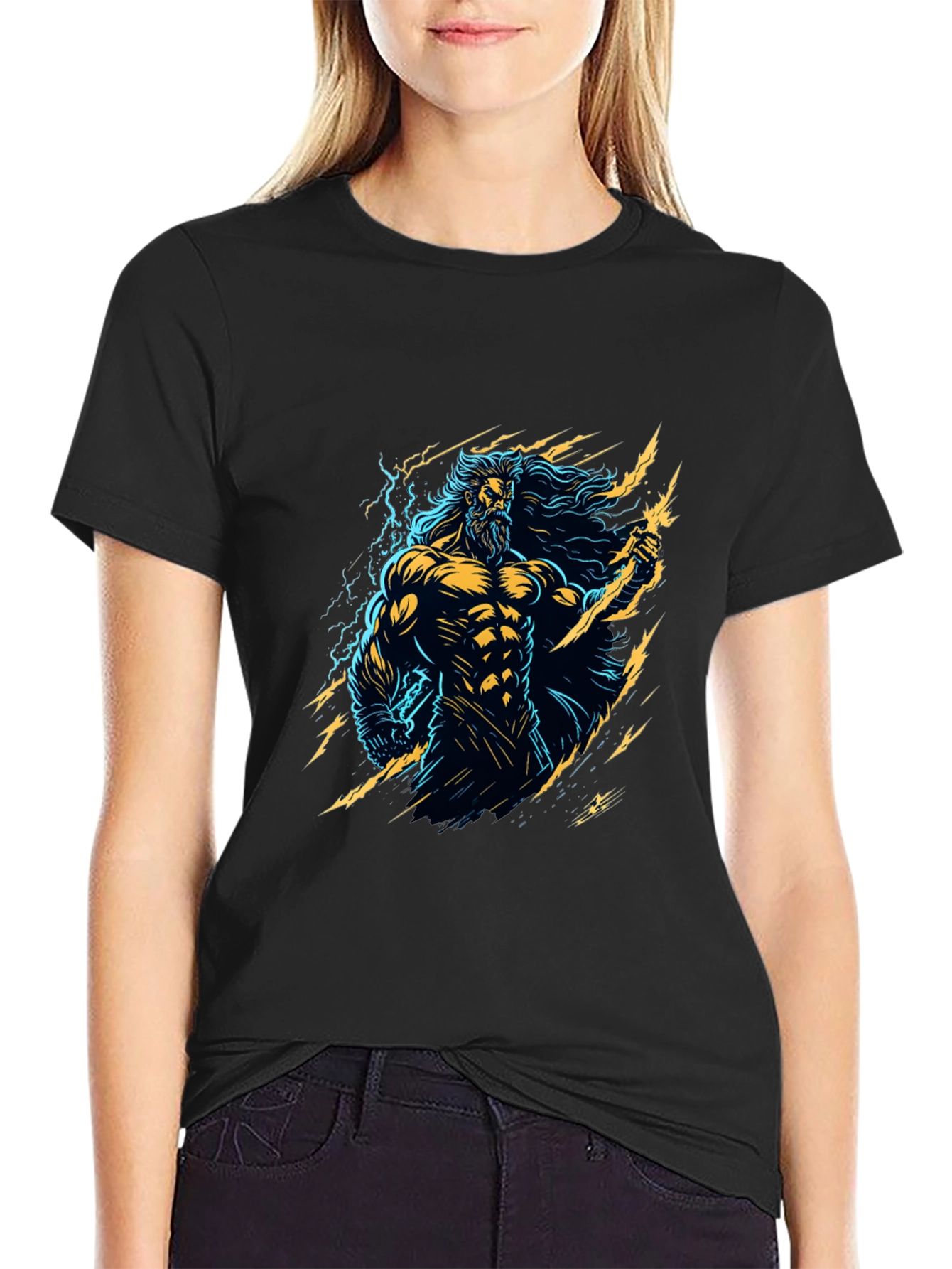 Zeus Graphic Tee - Electrifying Design