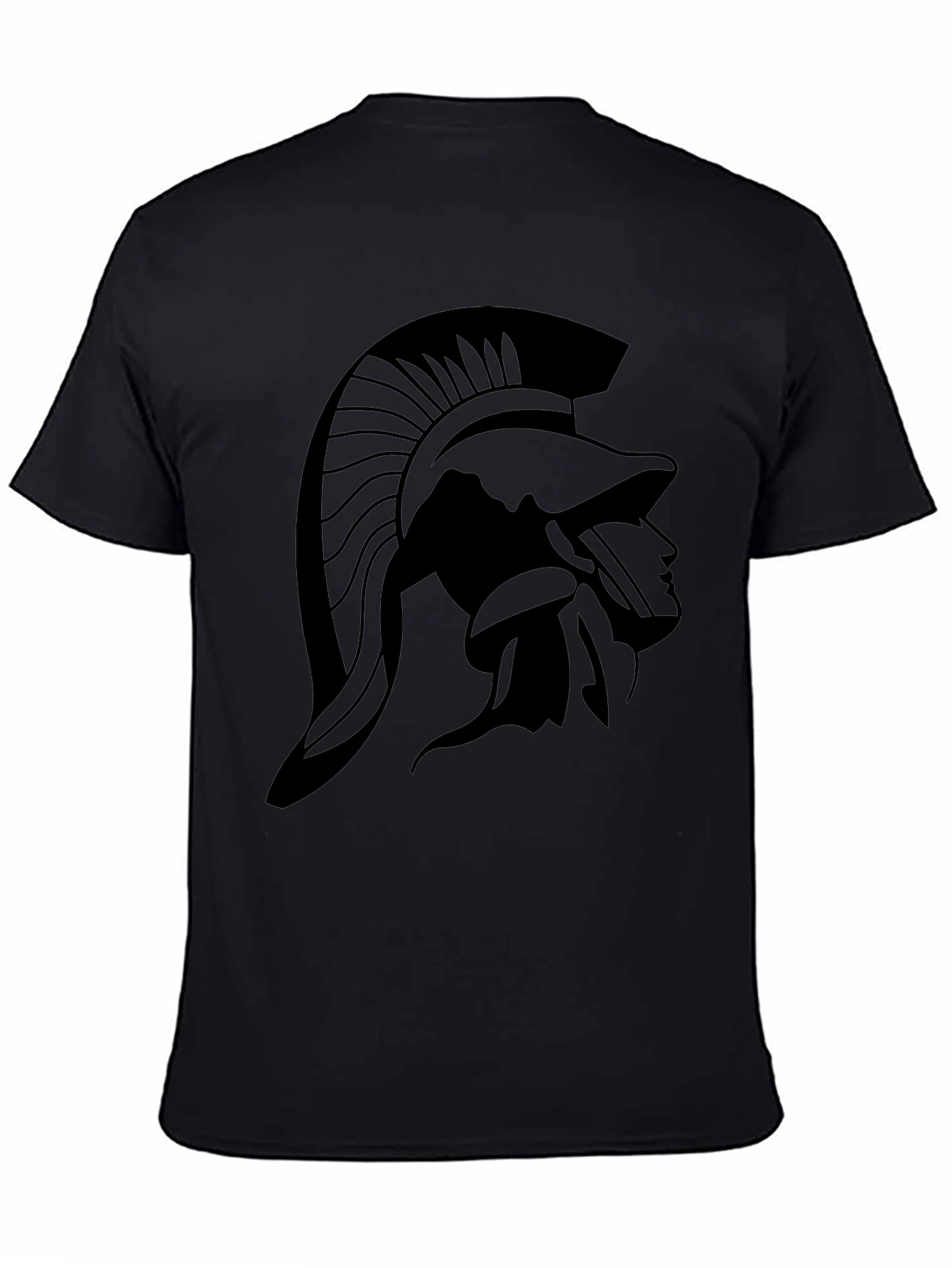 Spartan Helmet Graphic Black T-Shirt
