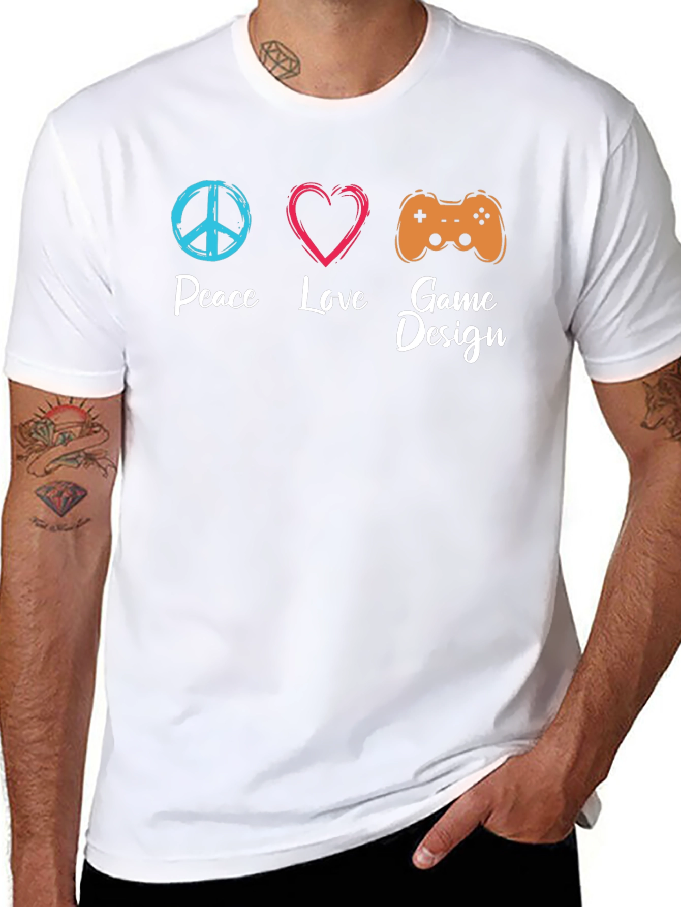 Peace Love Game Design T-Shirt