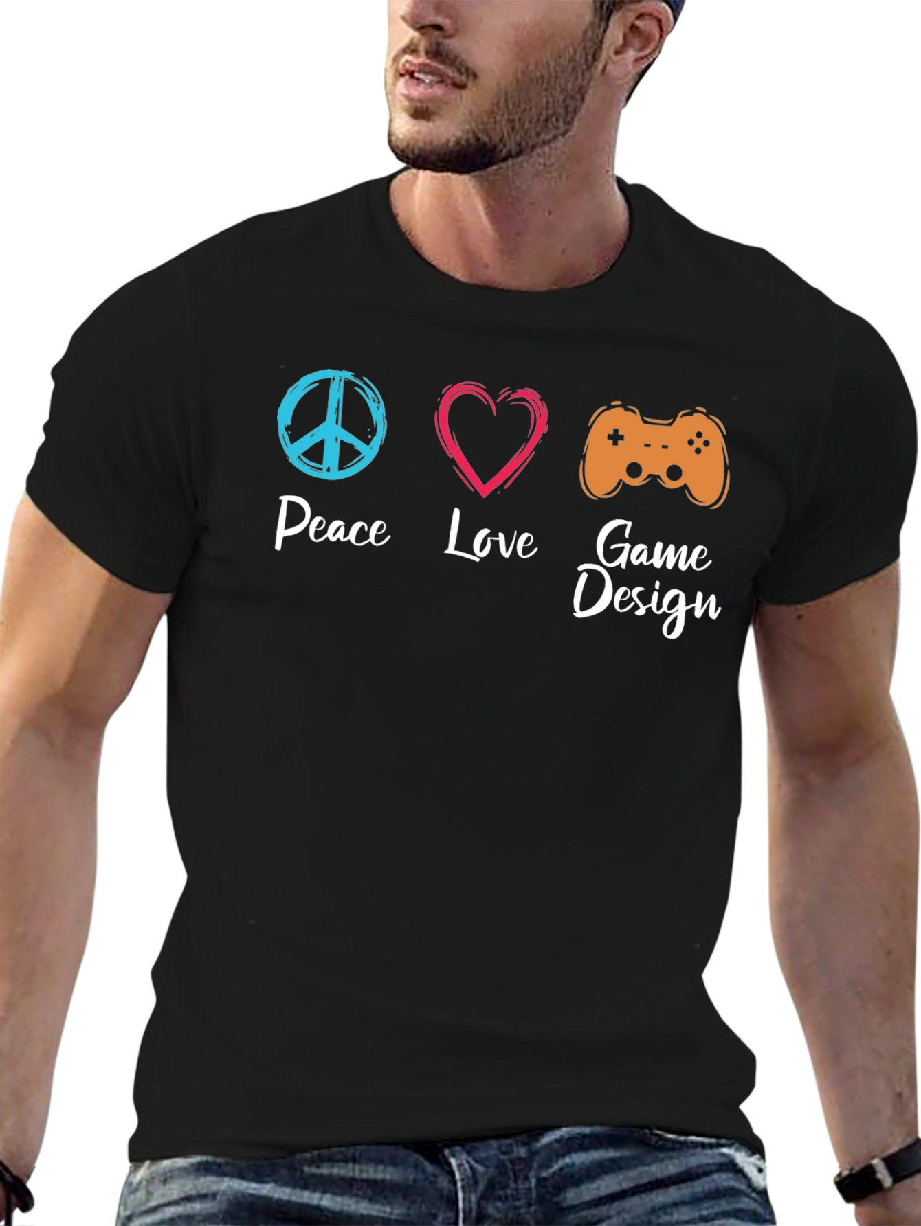 Peace Love Game Design T-Shirt