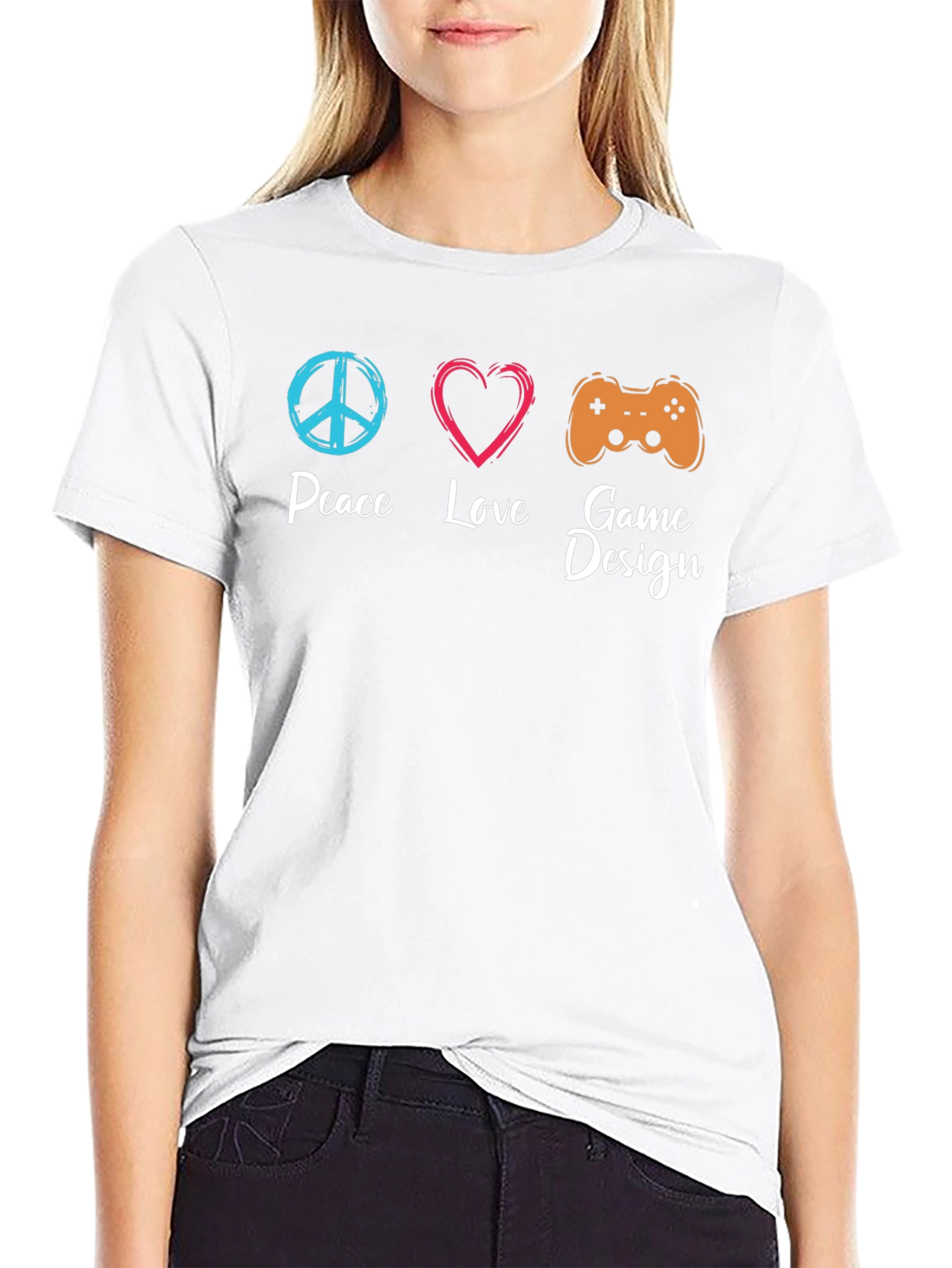 Peace Love Game Design T-Shirt