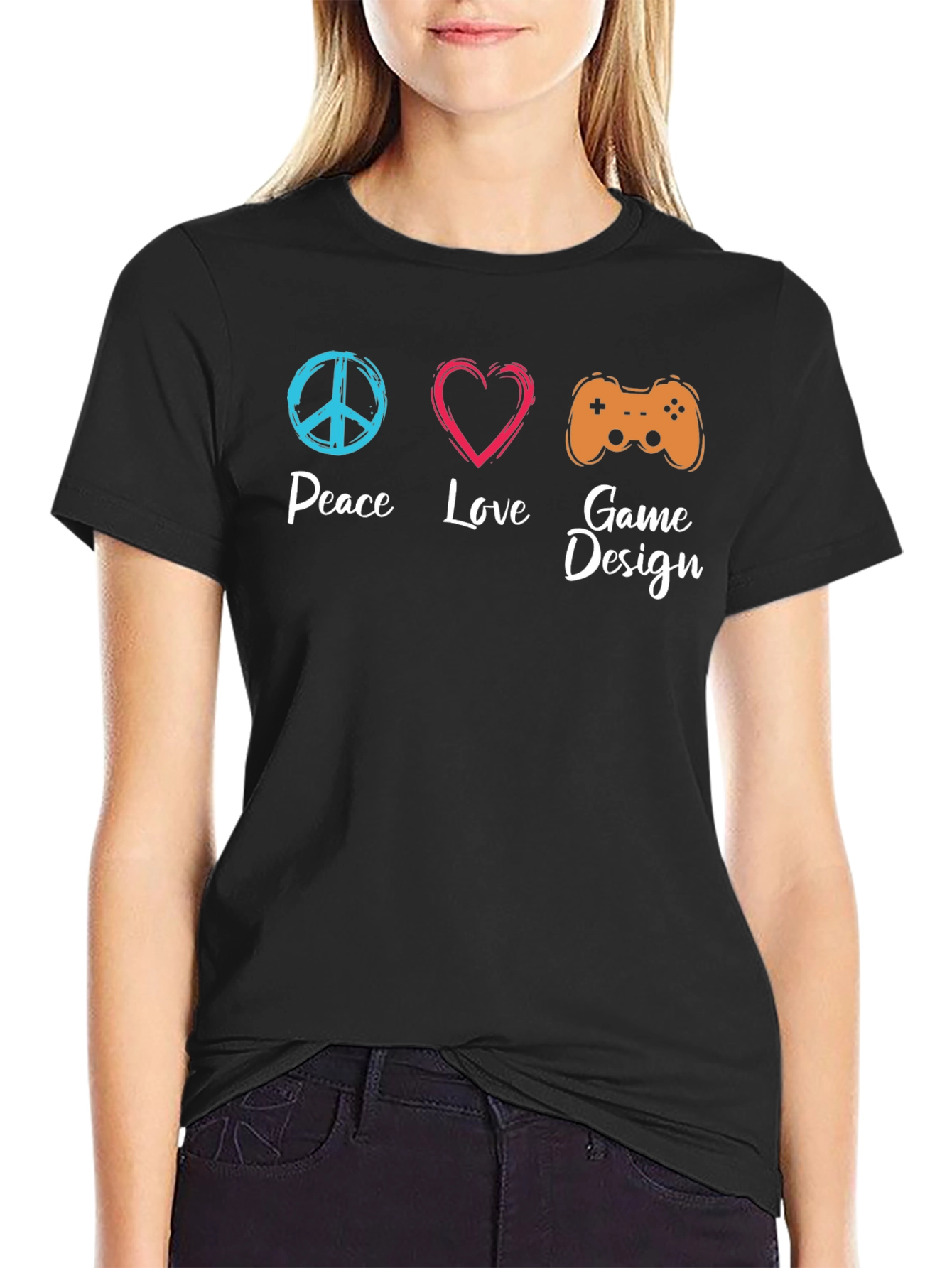 Peace Love Game Design T-Shirt