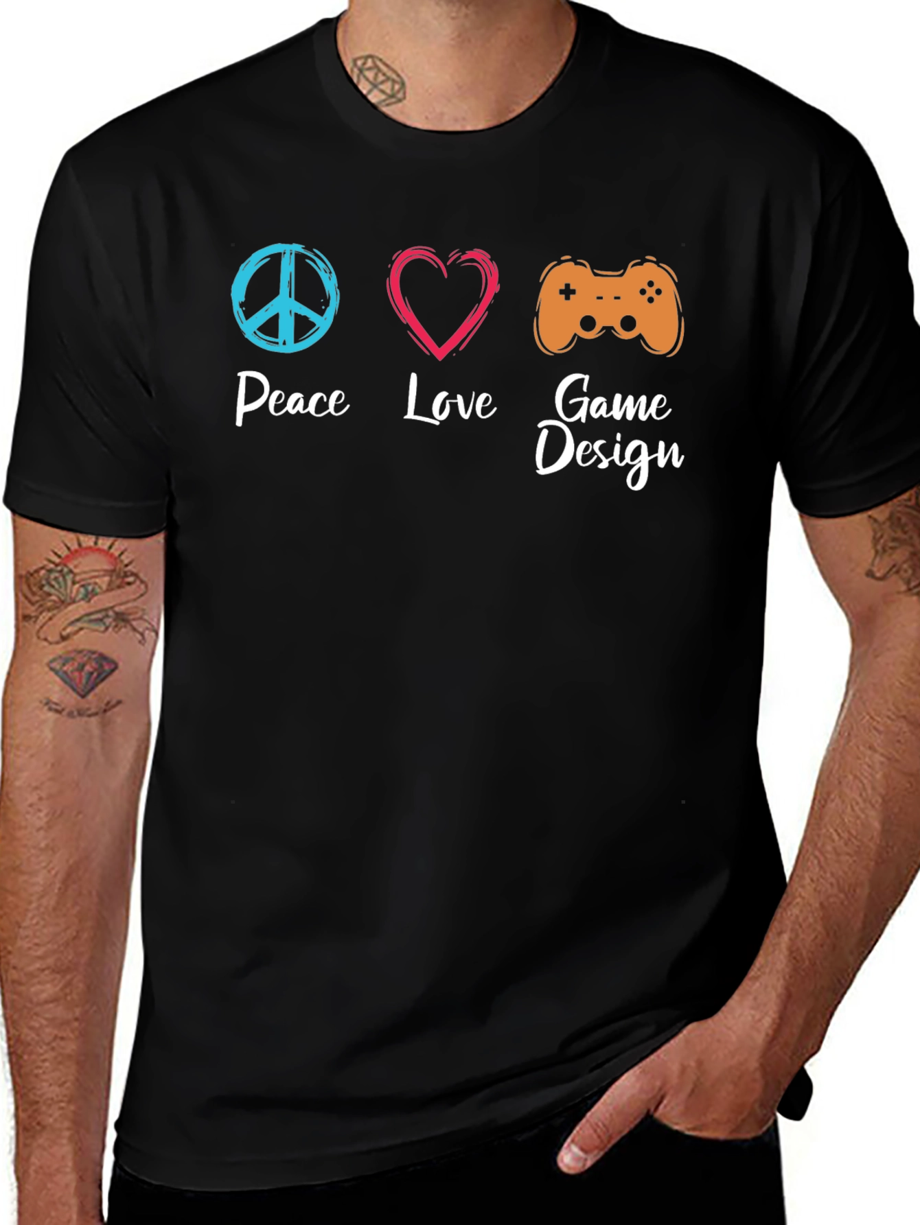 Peace Love Game Design T-Shirt
