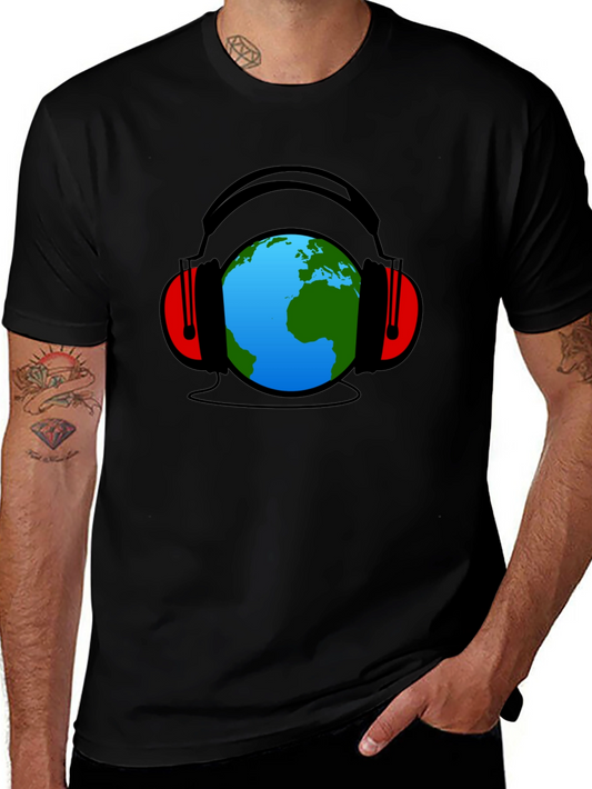 Earth Tunes Graphic Tee - World Music Lover Shirt