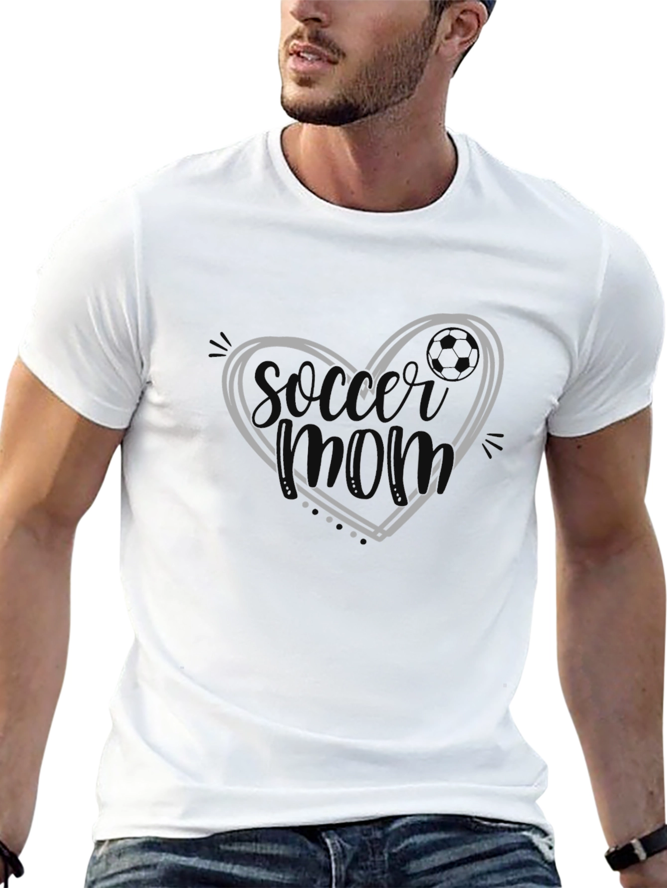 Soccer Mom Heart Graphic T-Shirt
