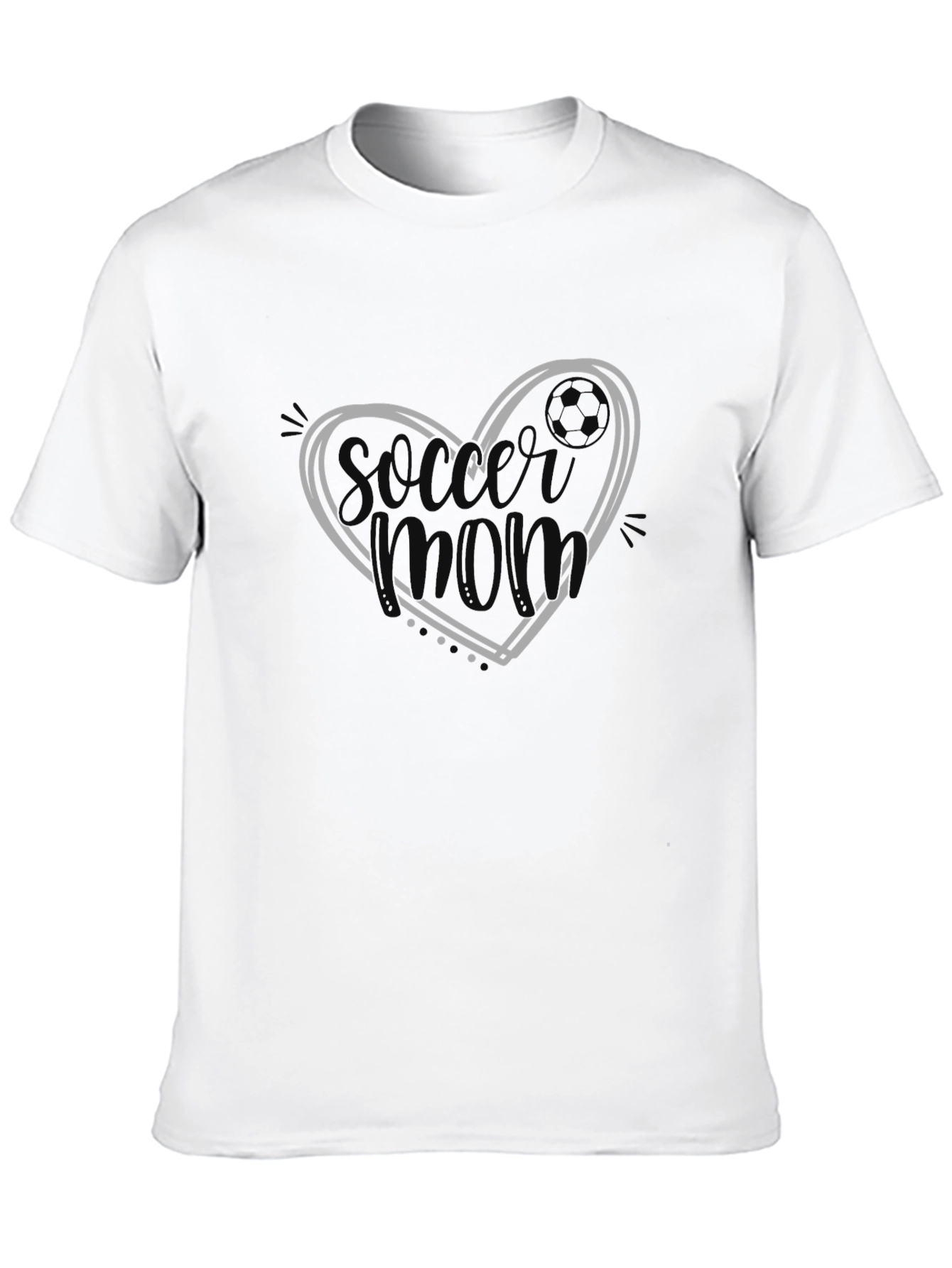 Soccer Mom Heart Graphic T-Shirt